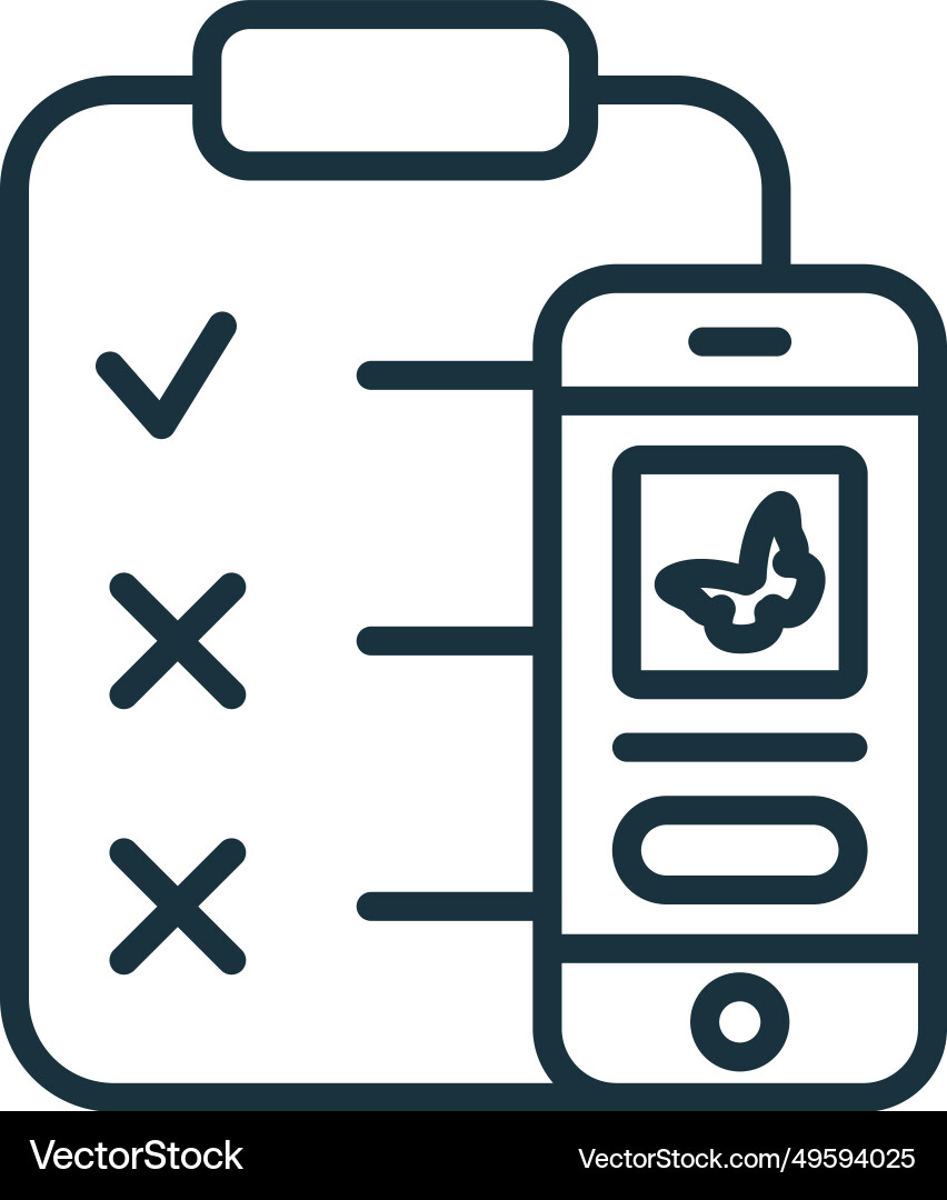 App testing icon monochrome simple sign from App testing icon monochrome simple sign from vector image
