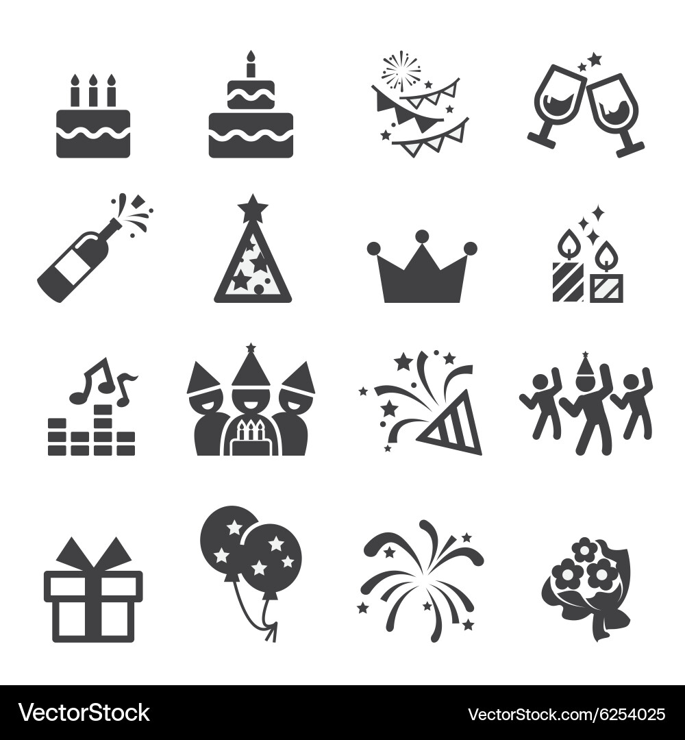 Birthday icon Royalty Free Vector Image - VectorStock