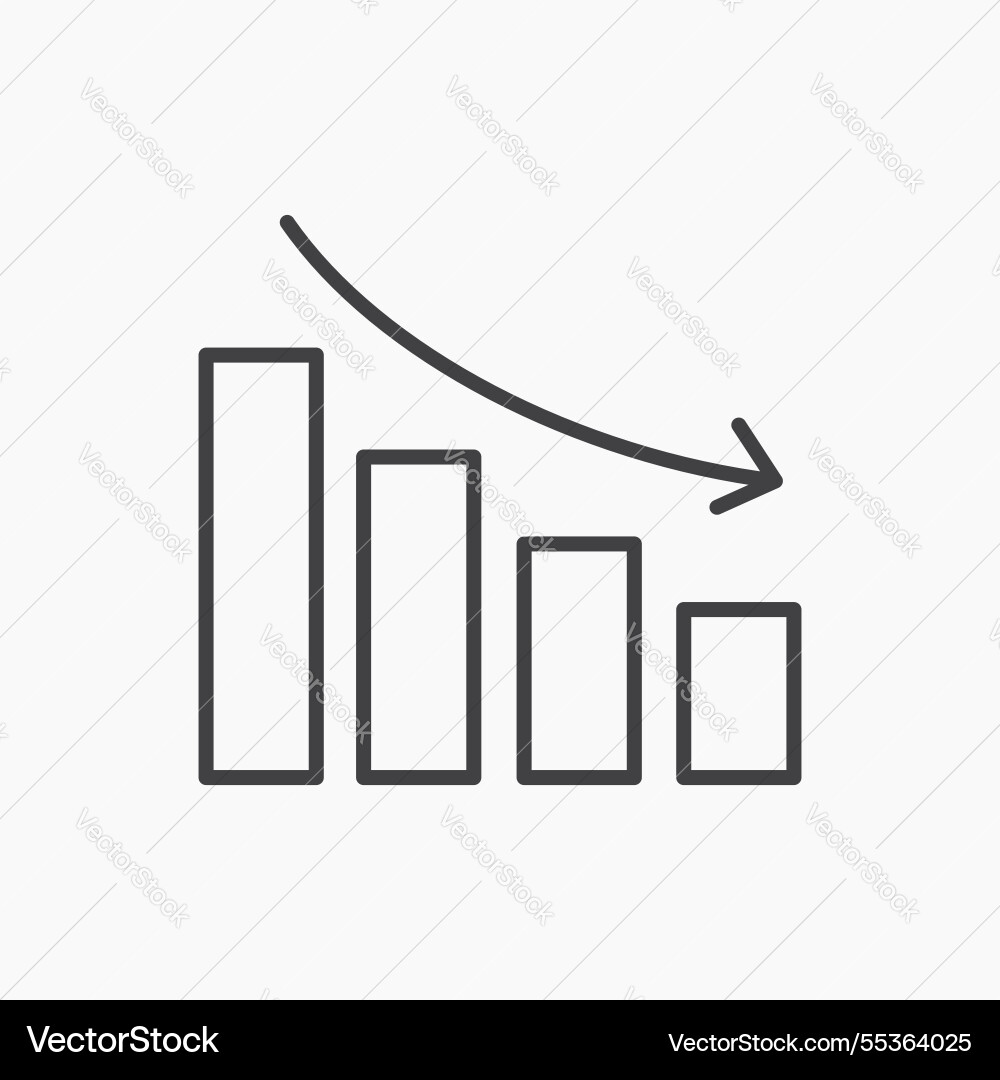 Chat arrow down icon isolated in black line Chat arrow down icon isolated in black line vector image