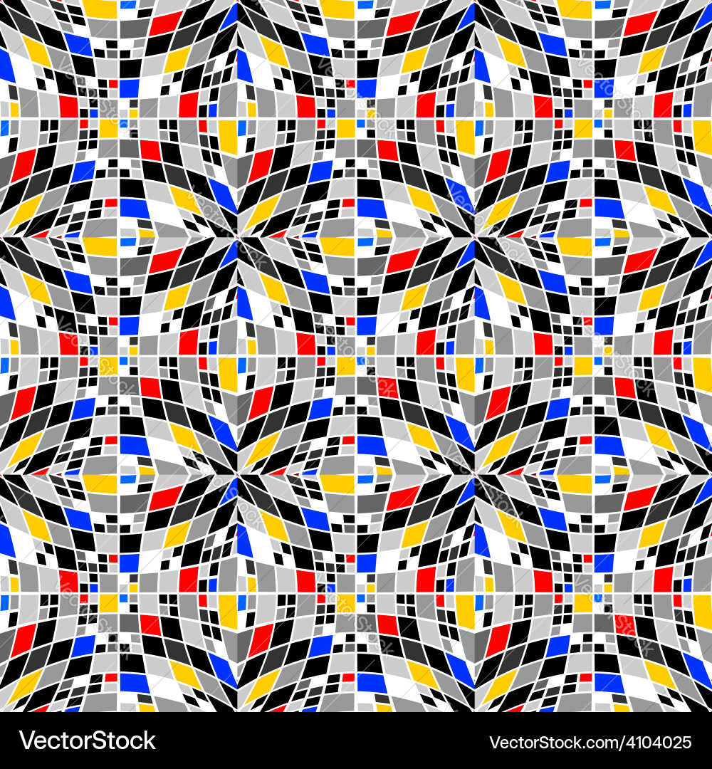Design seamless colorful checked mosaic pattern vector image