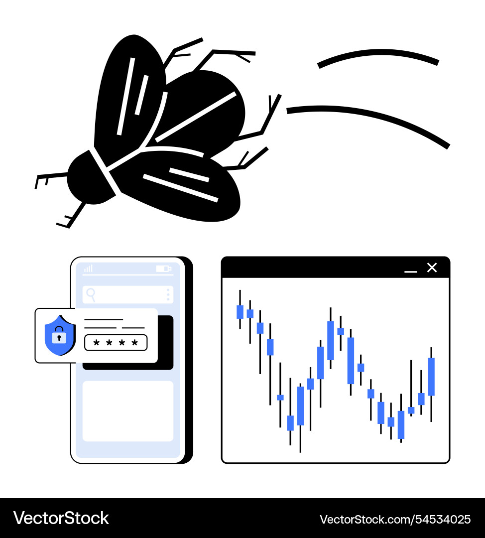 Digital security concept with data visualization Digital security concept with data visualization vector image