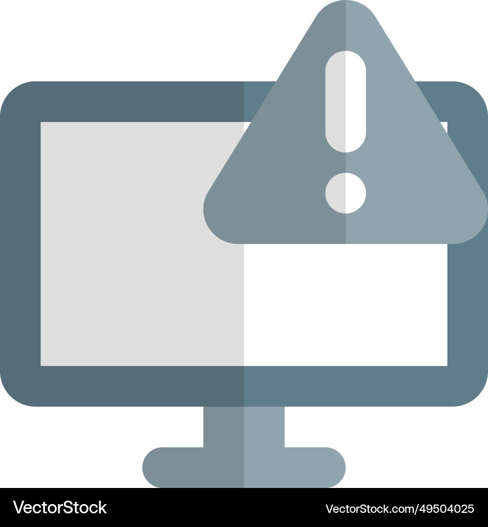 Display indicates potential system issues vector image