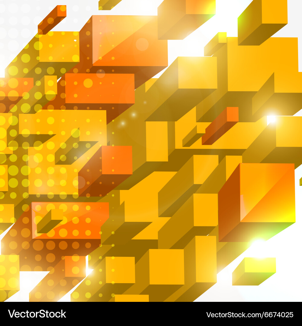 Dynamic 3D Squared Pattern Vector Image