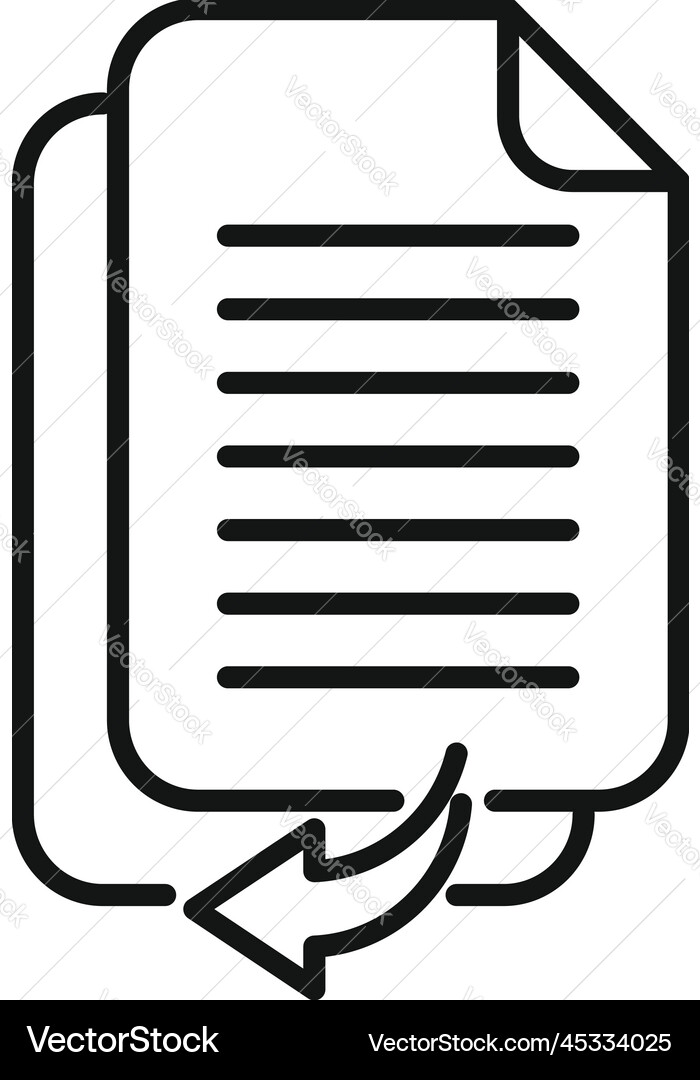 File transfer icon outline backup data File transfer icon outline backup data vector image