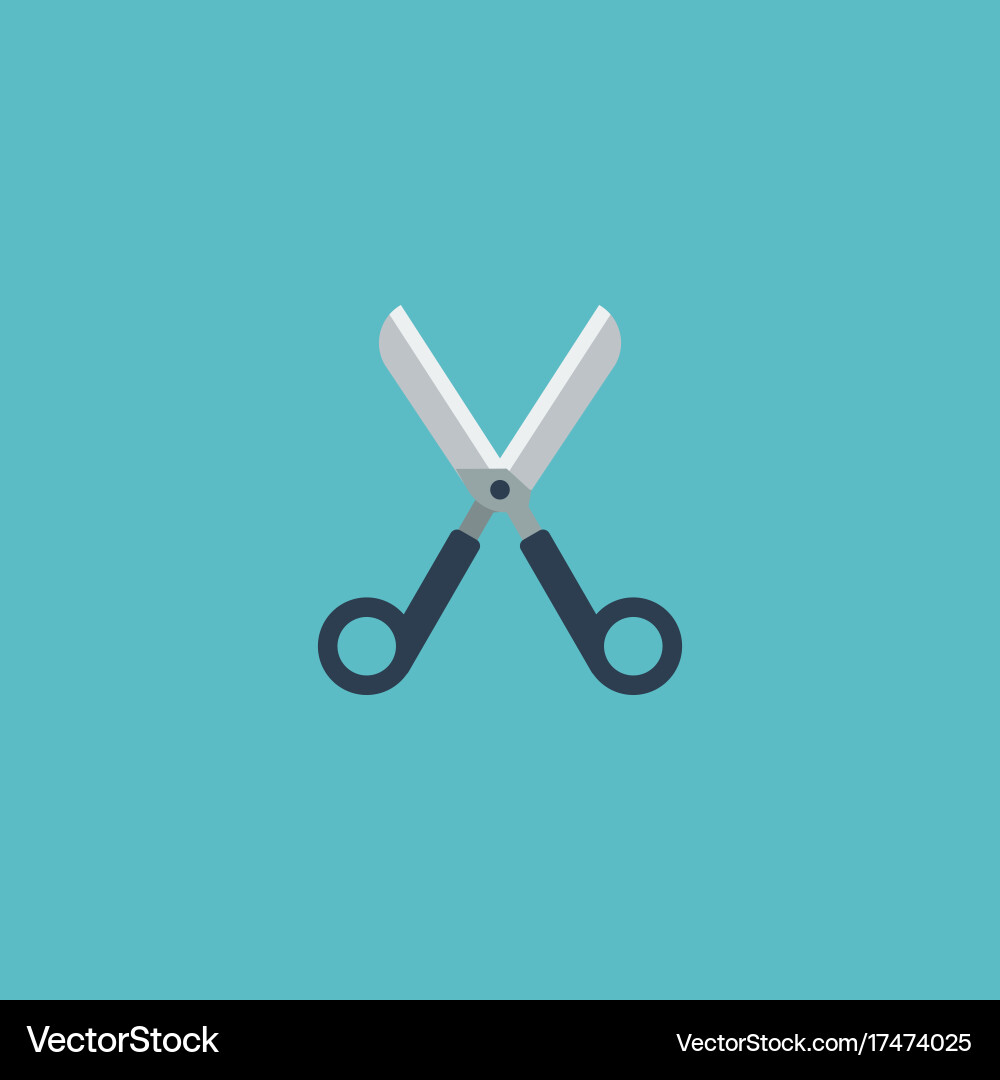 Flat icon scissors element vector image