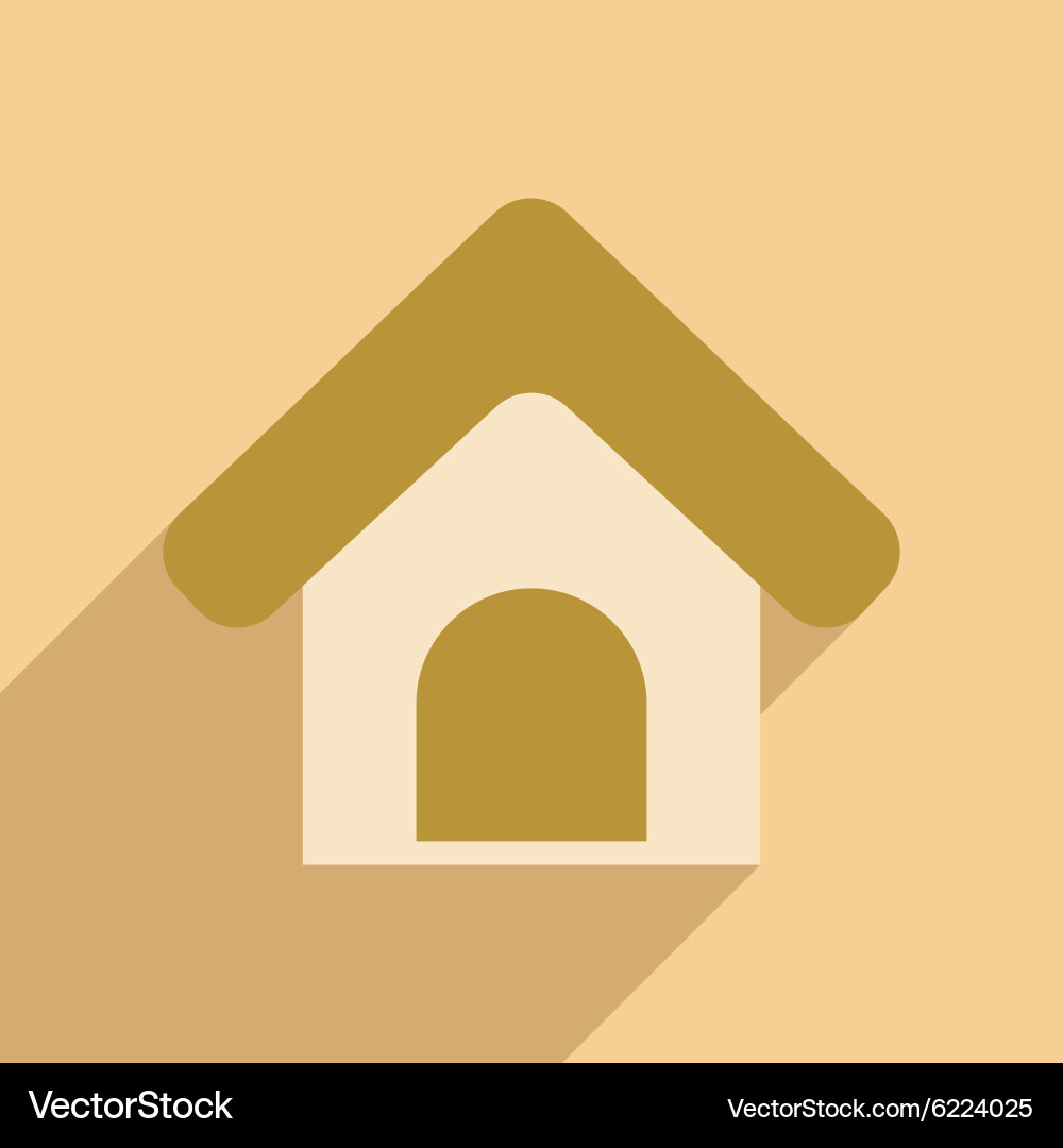 Flat with shadow icon and mobile application Vector Image