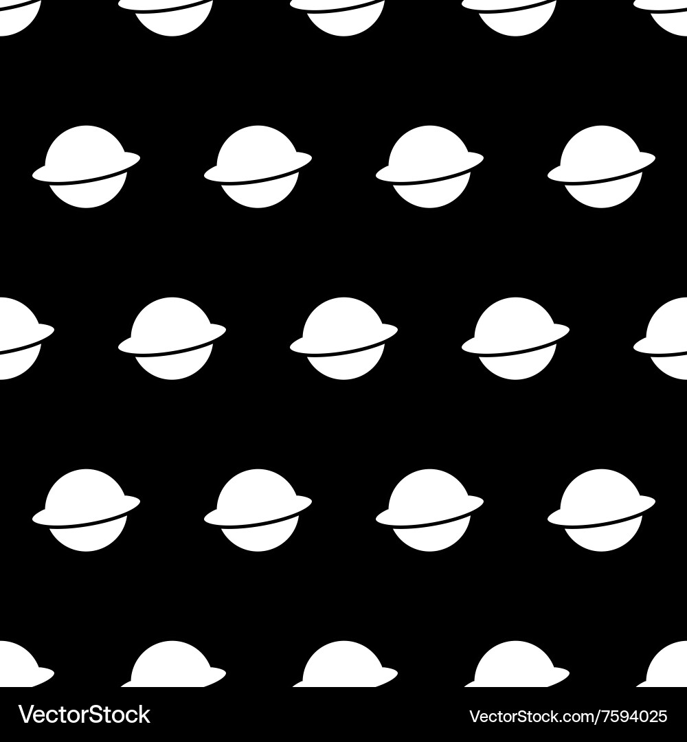 Geometry seamless pattern with saturn vector image