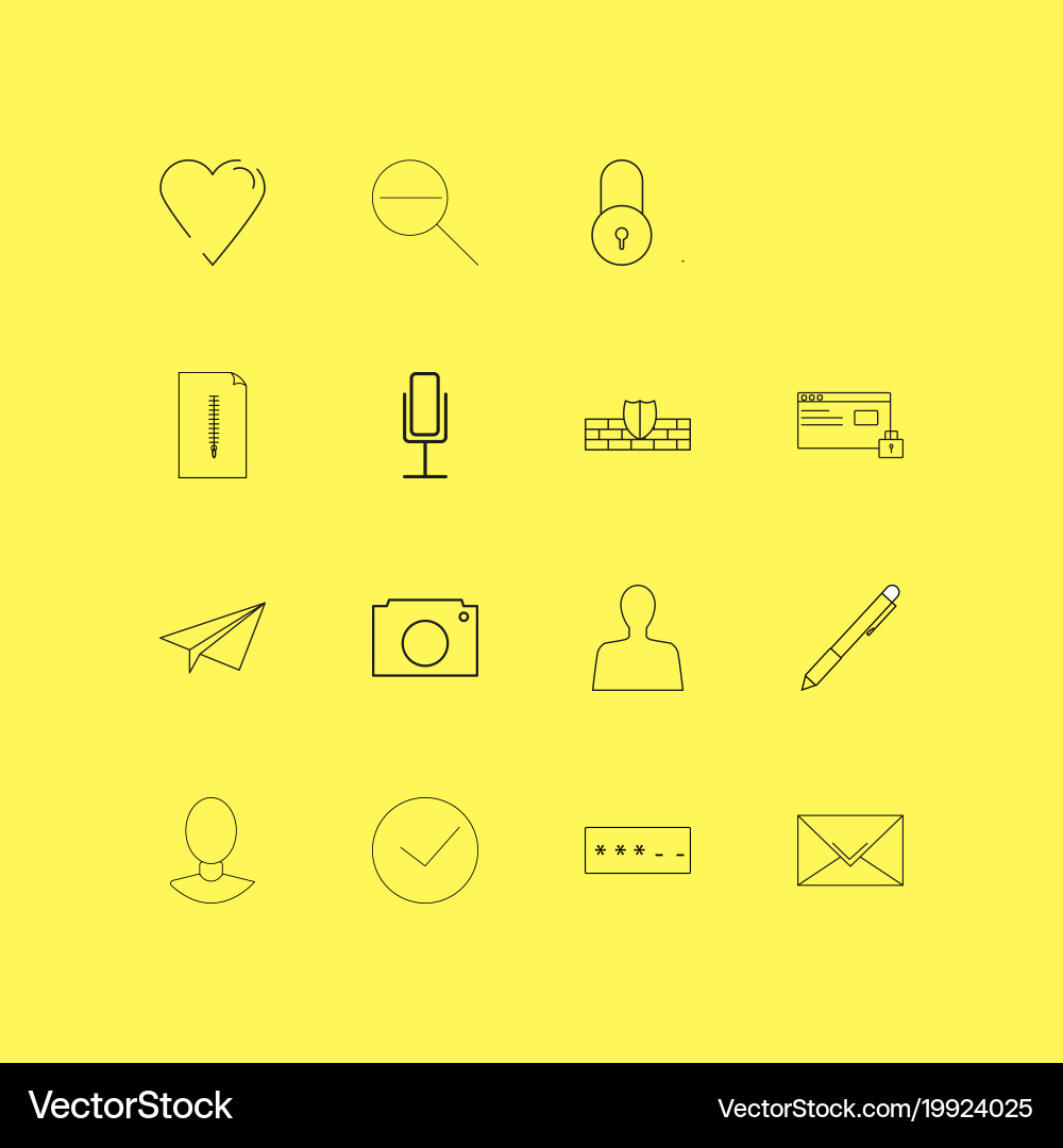 Internet of things linear icon set simple outline vector image