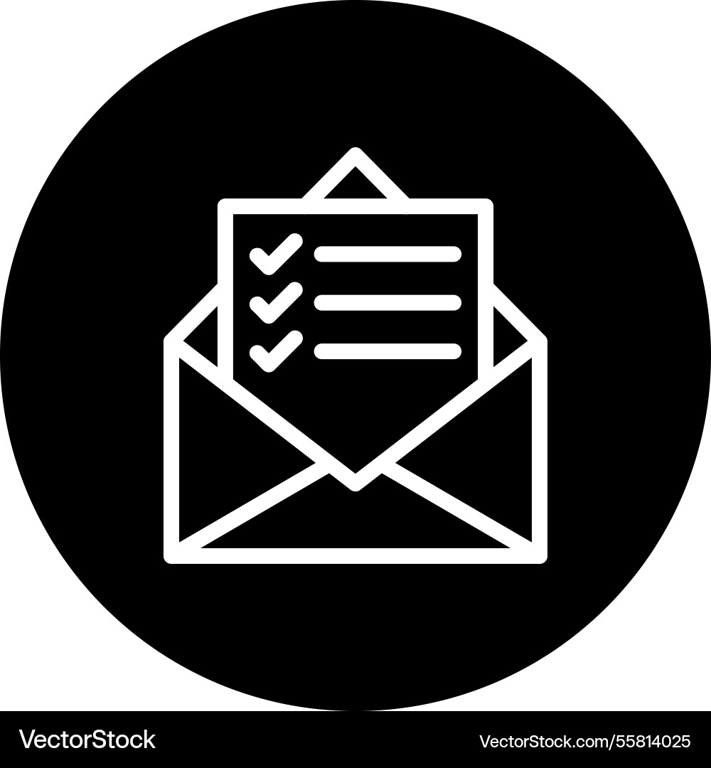 Mail list icon design vector image