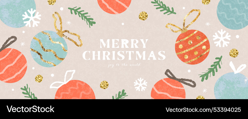 Merry christmas joy to the world greeting banner Merry christmas joy to the world greeting banner vector image