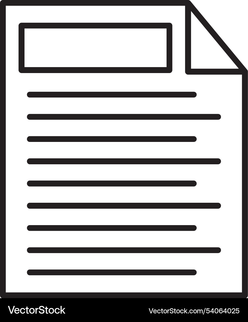Notes line icon design vector image