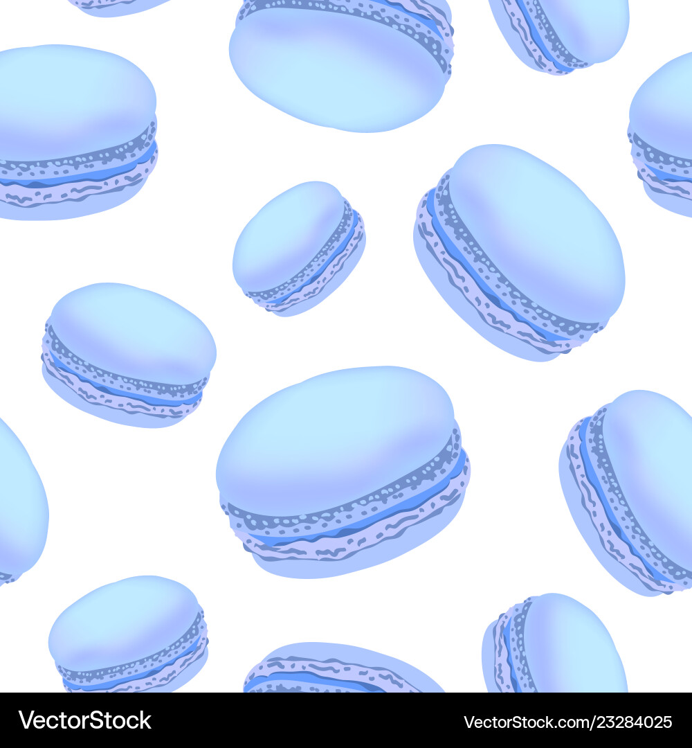 Seamless pattern with colorful macaroon cookies Seamless pattern with colorful macaroon cookies vector image