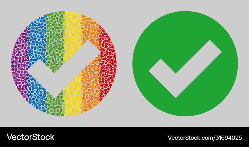 Spectrum valid composition icon circles Vector Image