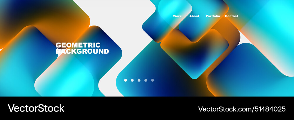 Square internet web page design template Vector Image