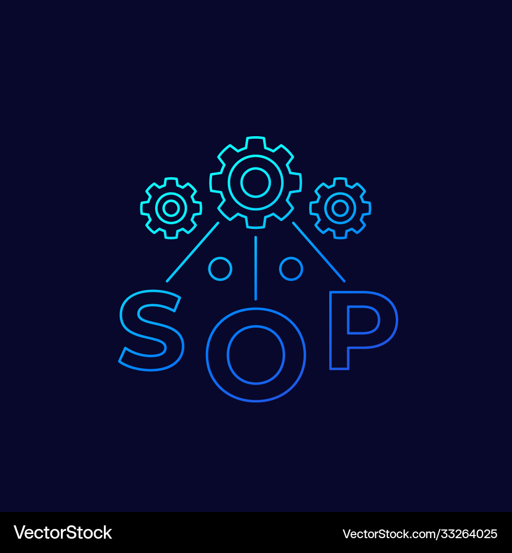 Standard Operating Procedure Icon vector image