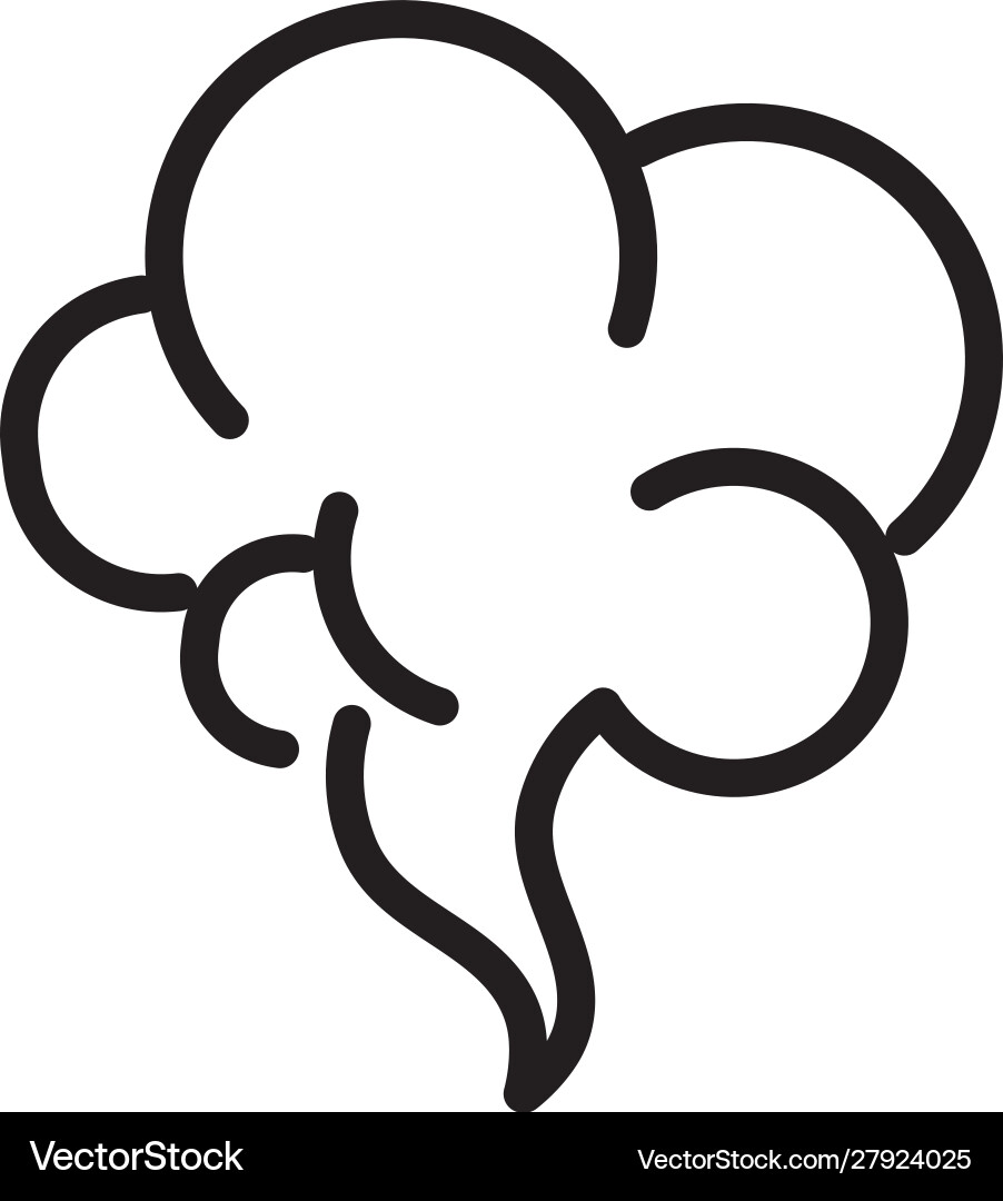 Steam Cloud Smoke Graphic Vector Image