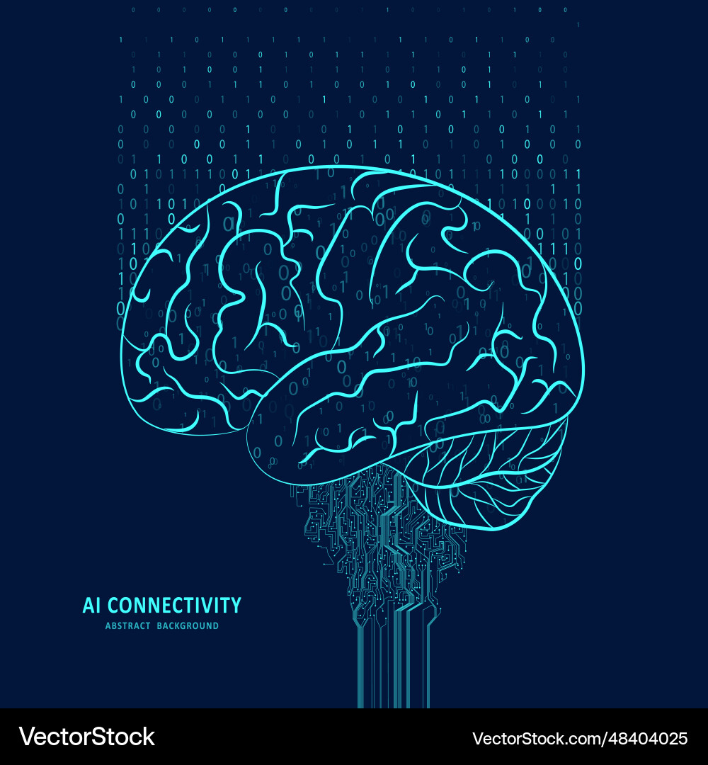 Technological brain and machine learning Technological brain and machine learning Vector Image