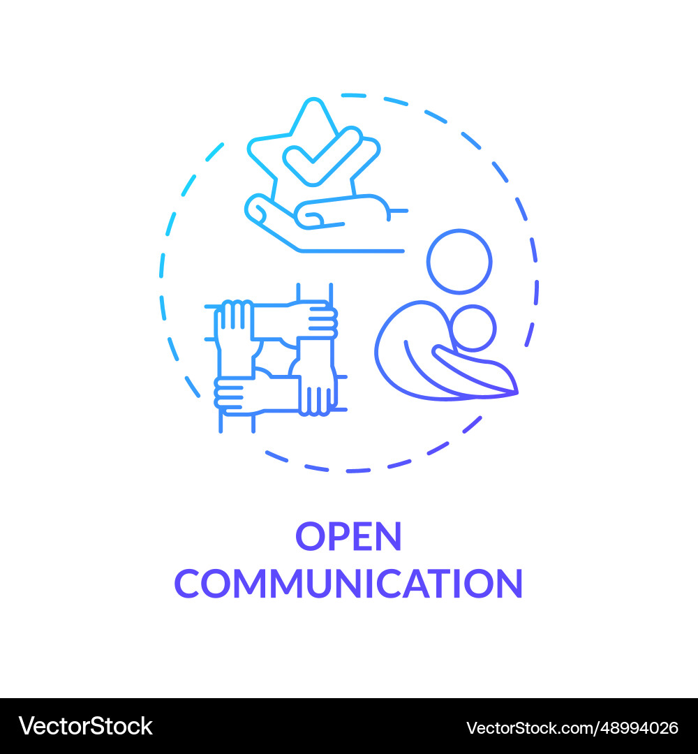 2d thin line gradient icon open communication 2d thin line gradient icon open communication Vector Image
