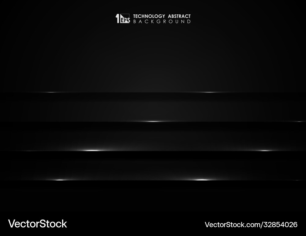 Abstract black tech design template pattern vector image