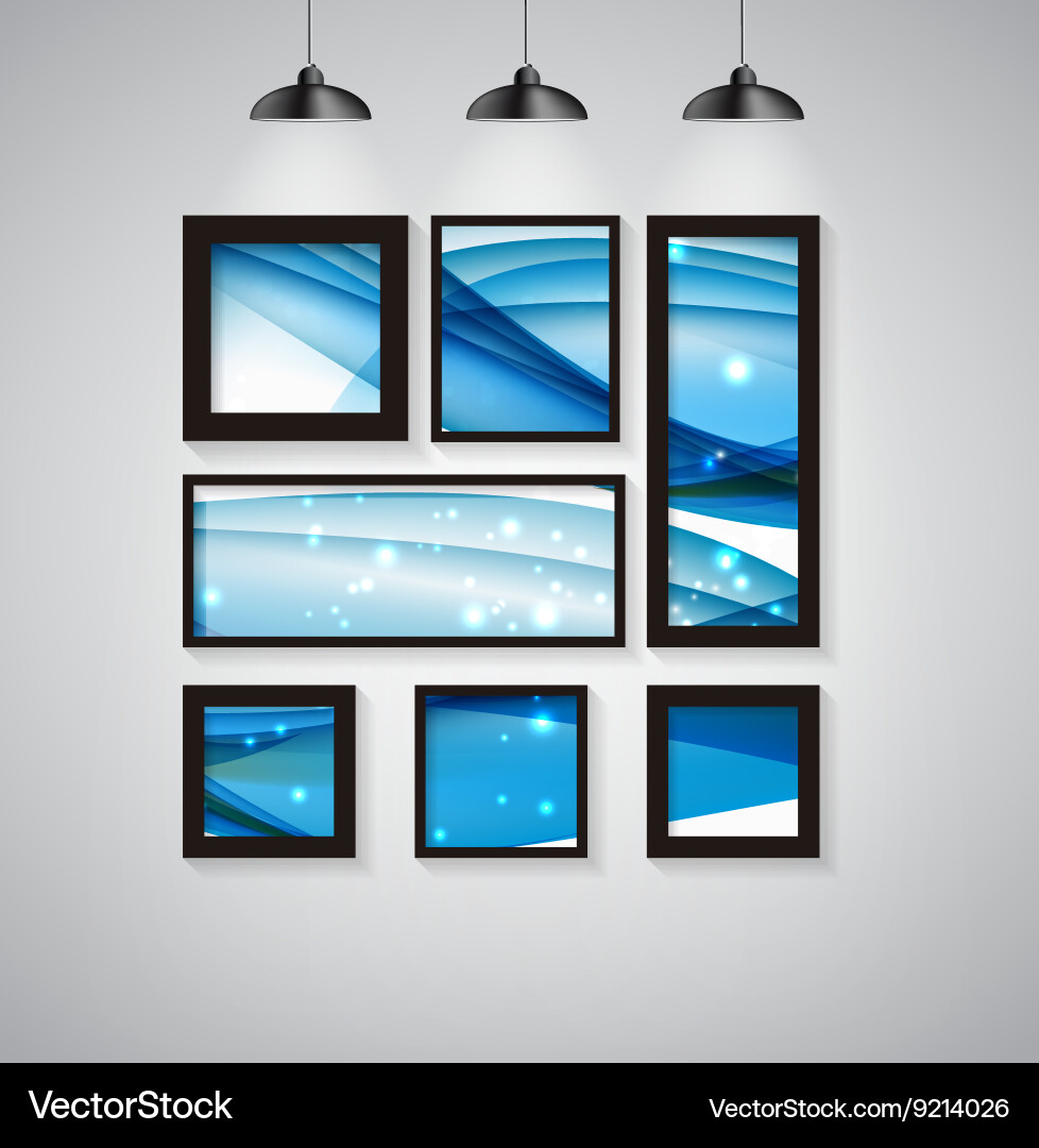 Abstract gallery background with frame vector image