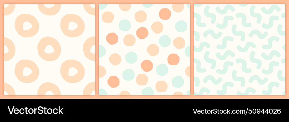 Abstract shapes seamless pattern set in a muted Abstract shapes seamless pattern set in a muted Vector Image