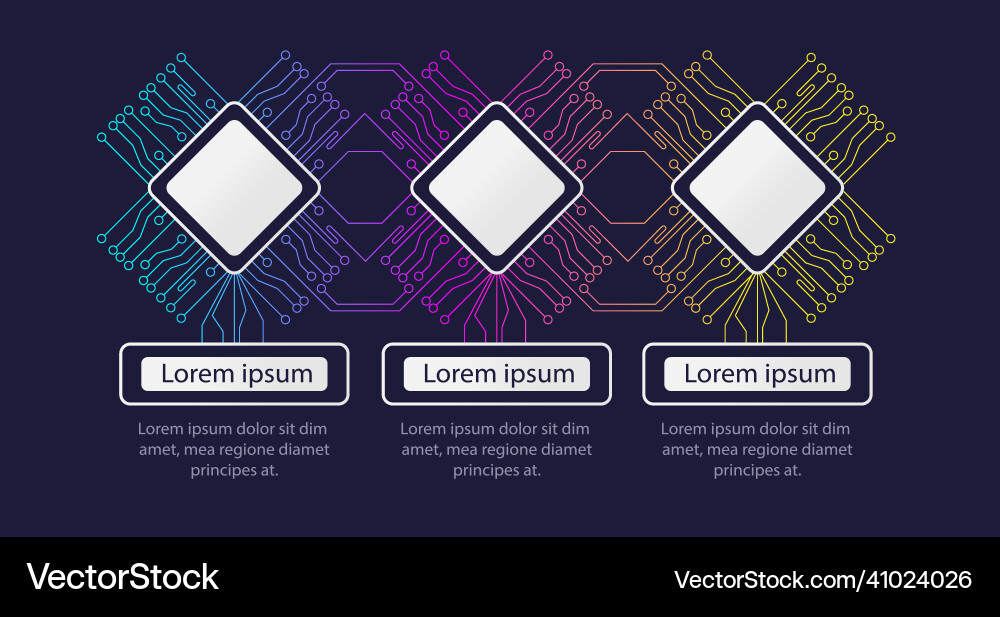 Computer hardware infographic chart design Vector Image