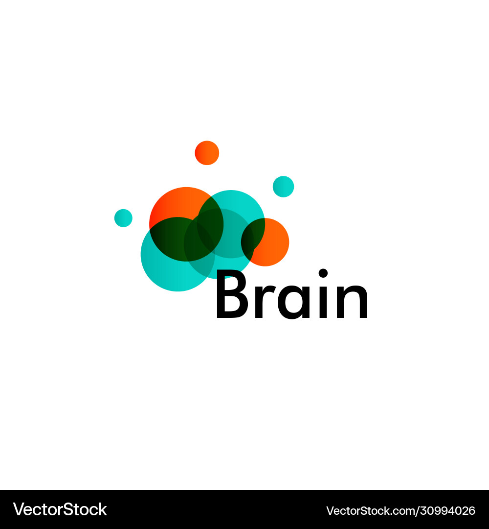 Creative brain logo concept modern logotype Creative brain logo concept modern logotype vector image