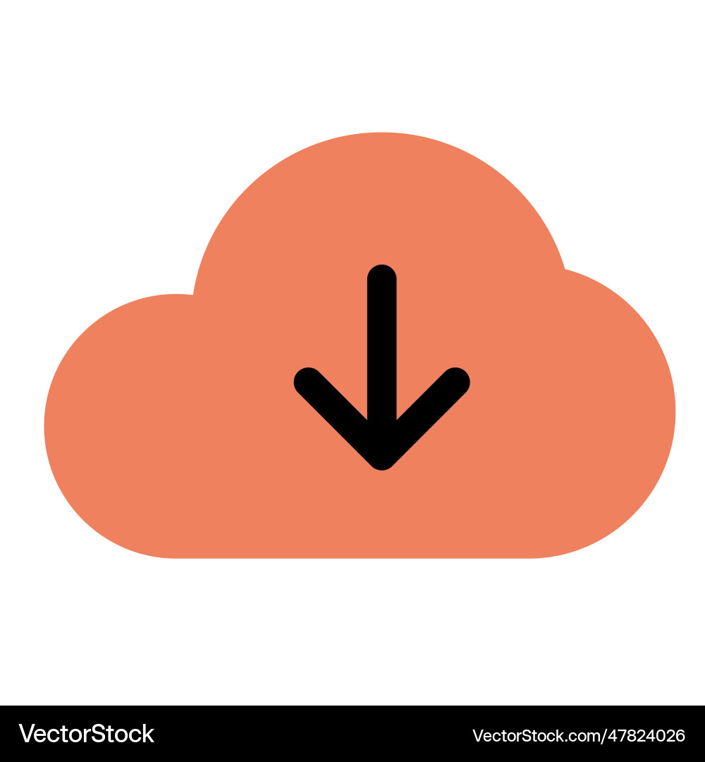 Data downloaded by utilizing cloud storage Vector Image
