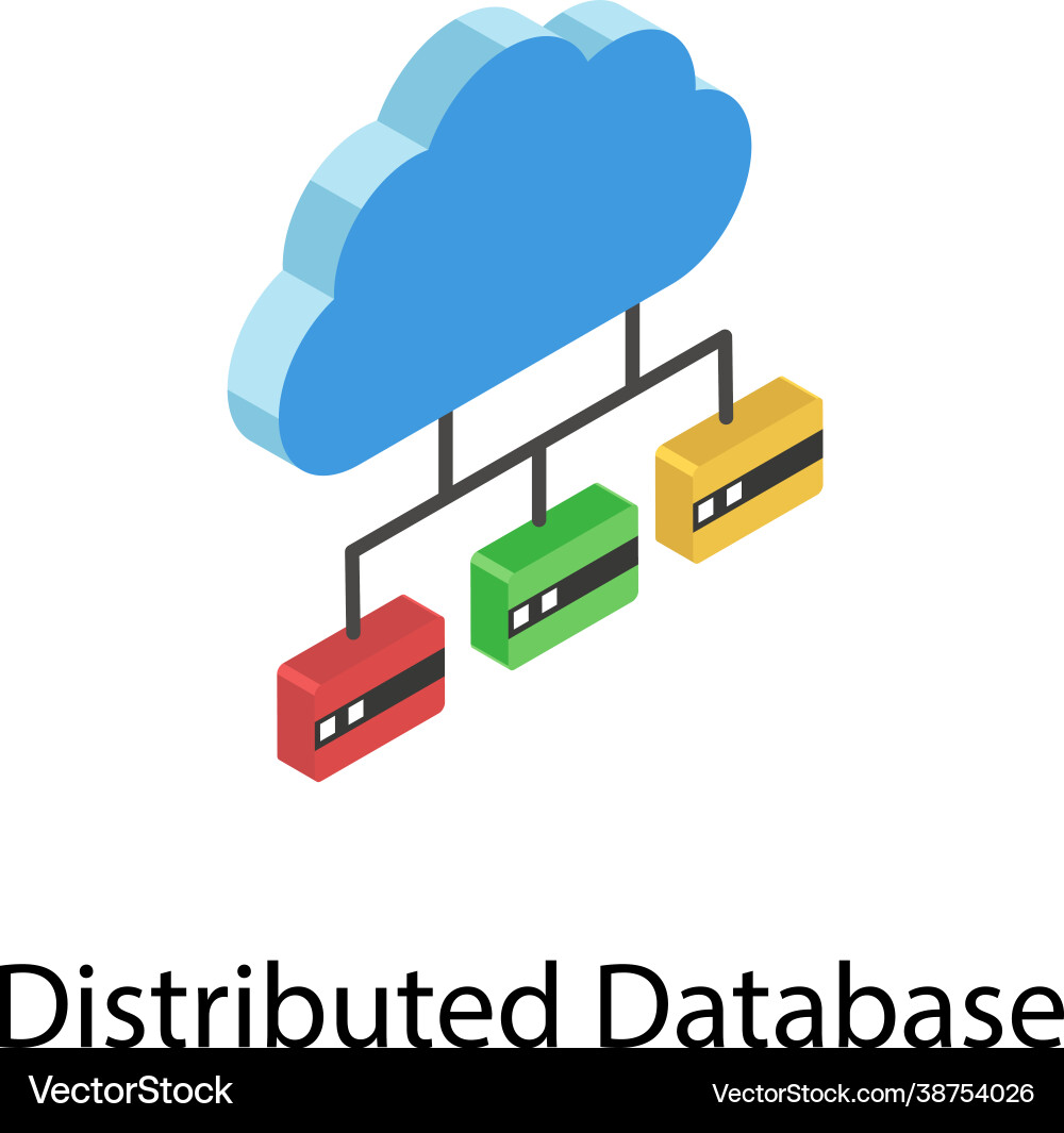 Distributed database Vector Image