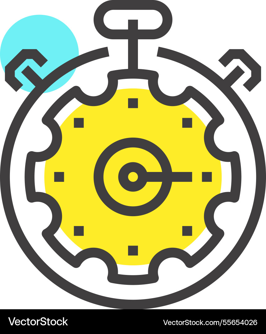 Fast processing flat line web icon concept Fast processing flat line web icon concept vector image