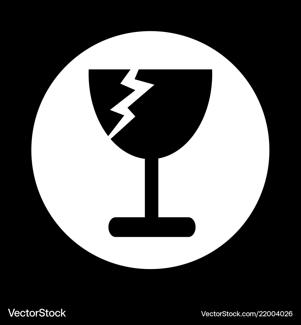 Fragile icon Vector Image
