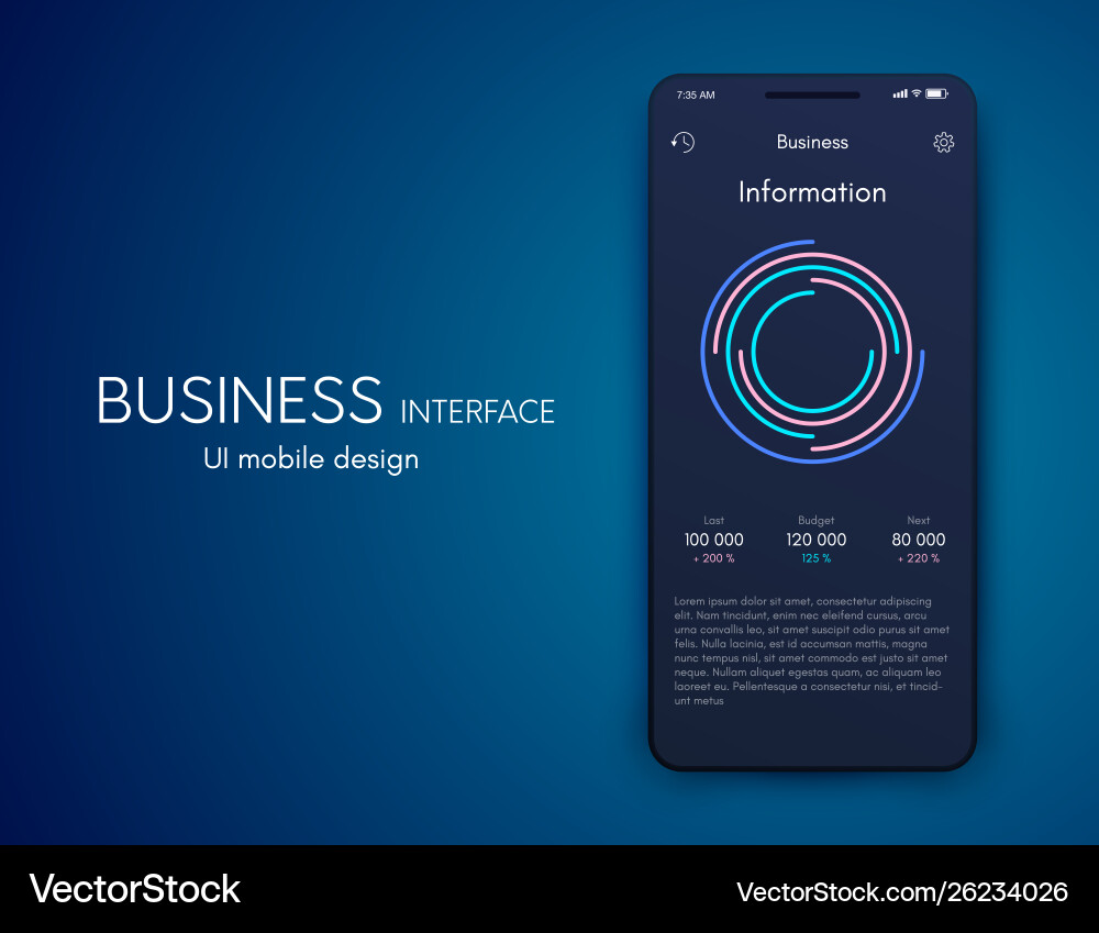 Graphics mobile infographics with three Graphics mobile infographics with three vector image