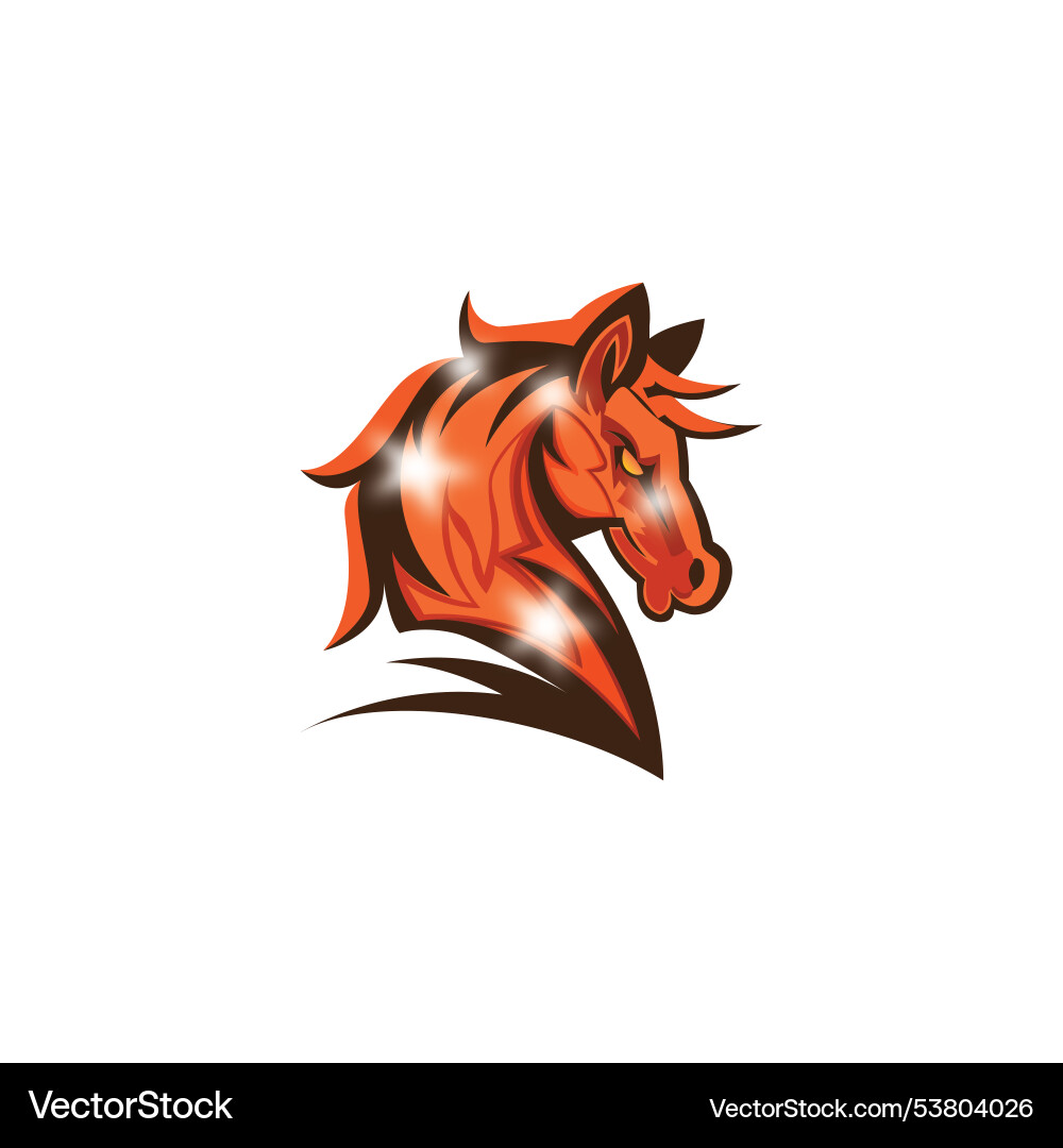 Horse head logo animal color design Horse head logo animal color design vector image