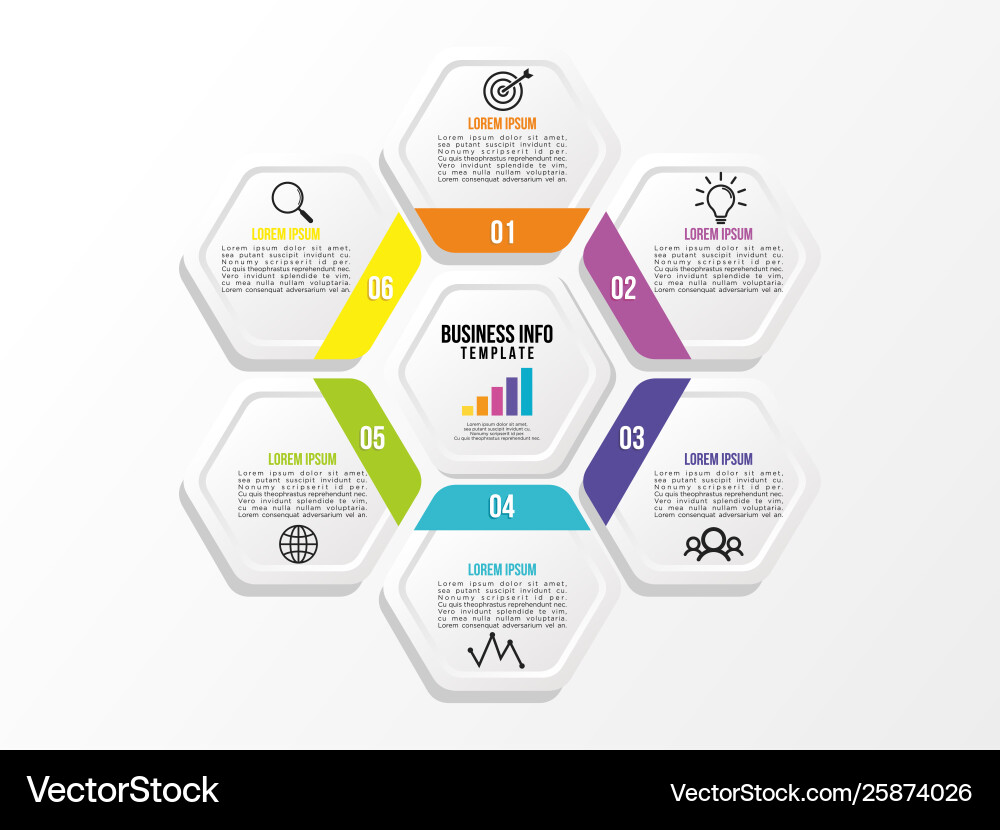 Infographic design template with options steps Infographic design template with options steps Vector Image