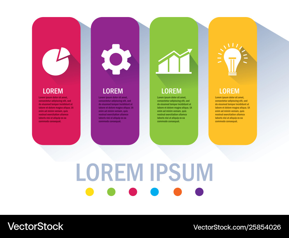 Isolated workflow and infographic design vector image
