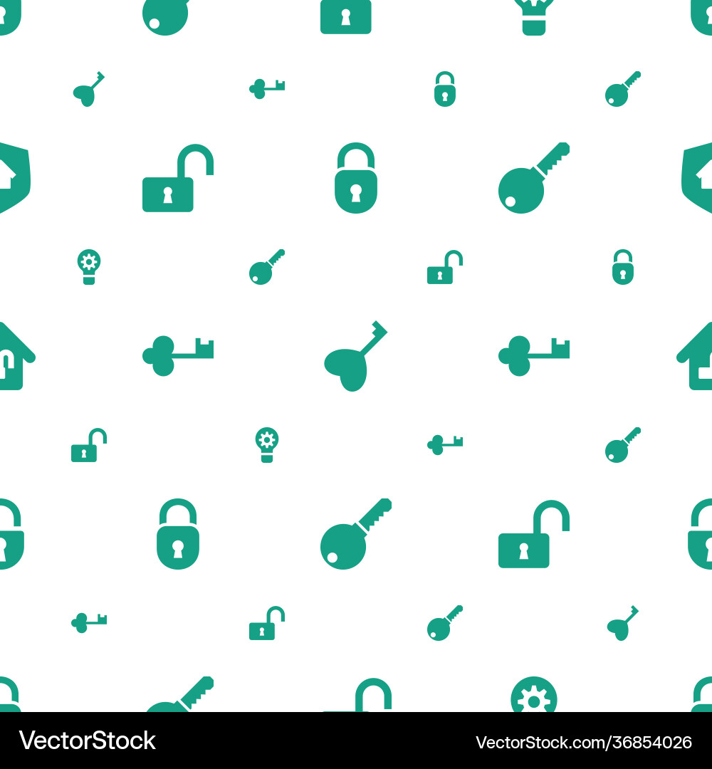 Lock icons pattern seamless white background Vector Image