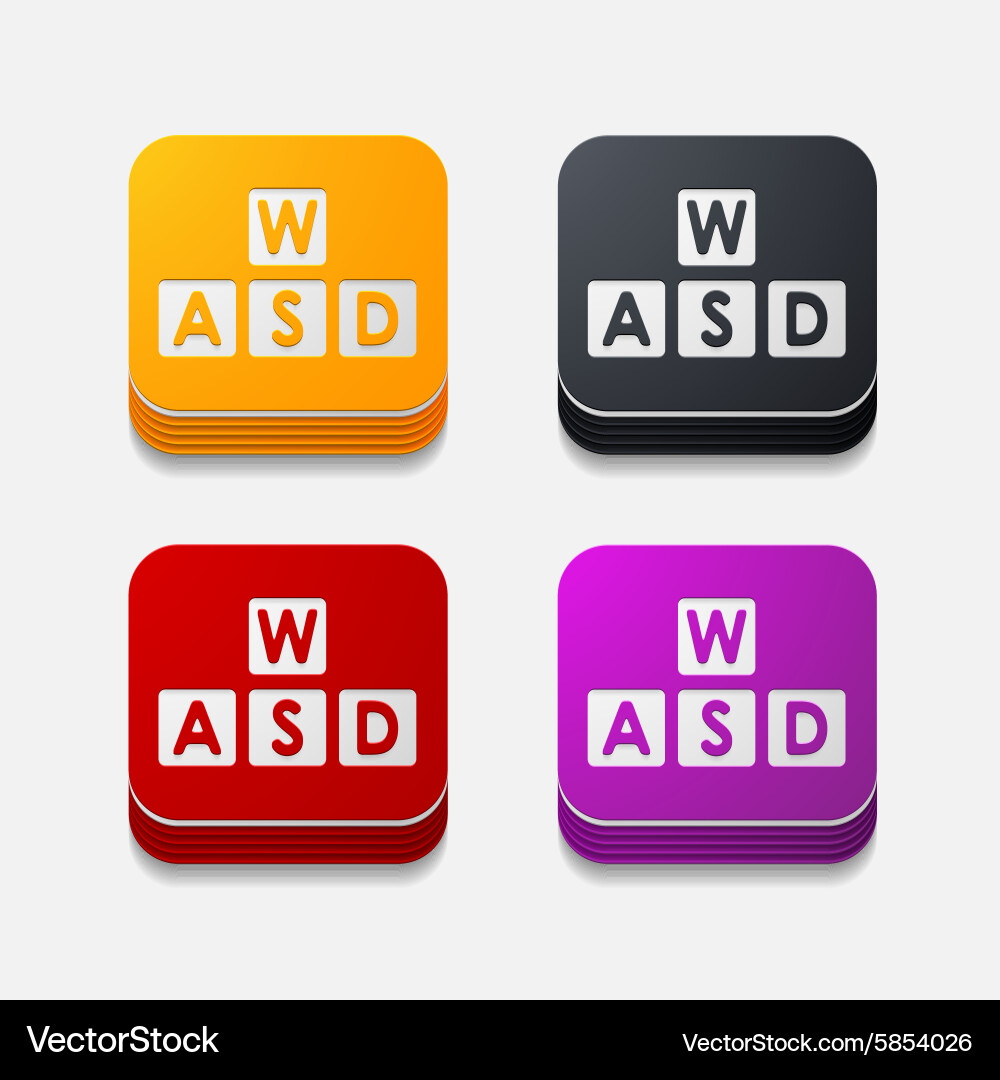 Square button keypad Vector Image