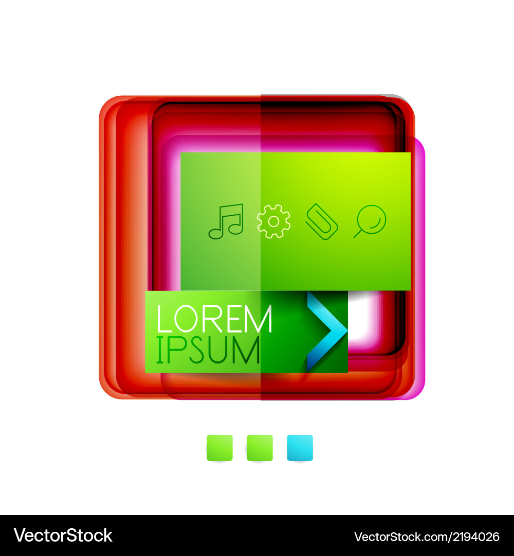 Square web design boxes Vector Image
