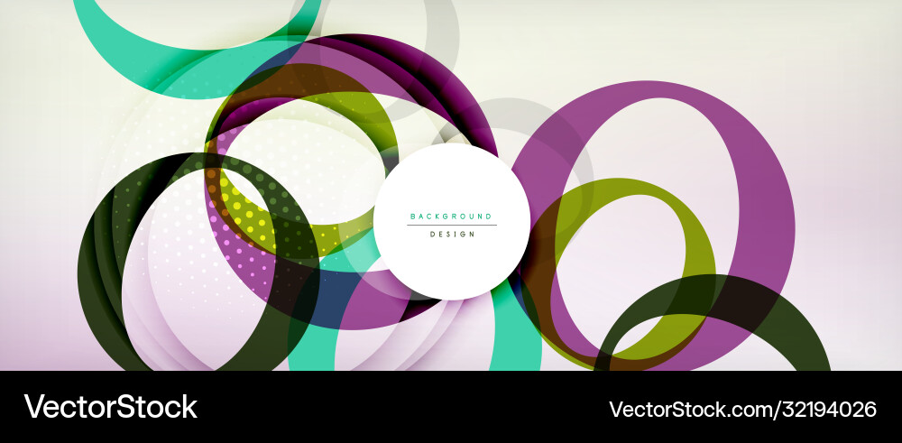 Trendy simple circle abstract background dynamic Vector Image