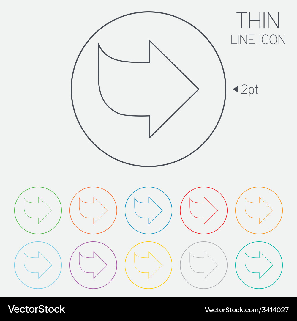 Arrow sign icon next button navigation symbol Vector Image