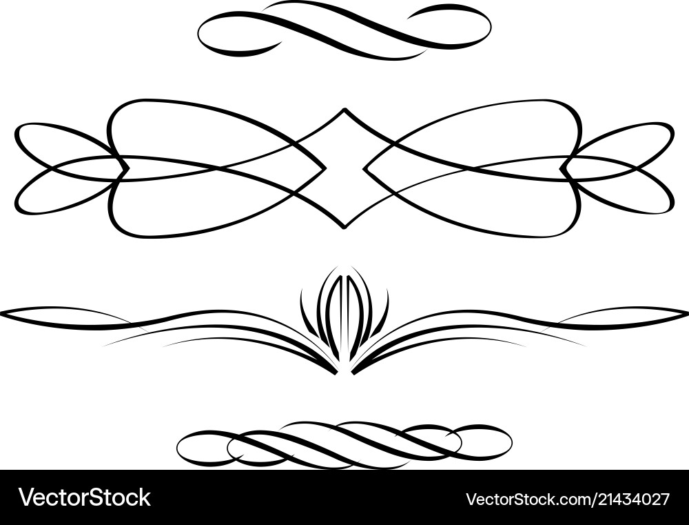 Book vignettes dividers and separators - elegant vector image