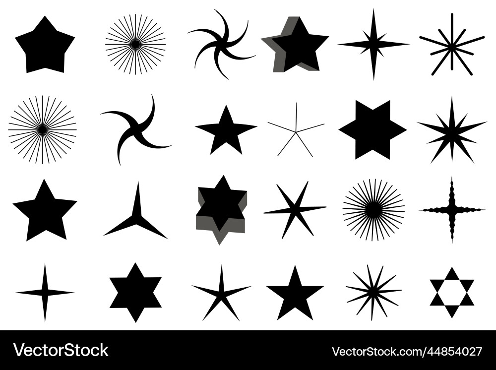 Button with set black stars different space Button with set black stars different space vector image