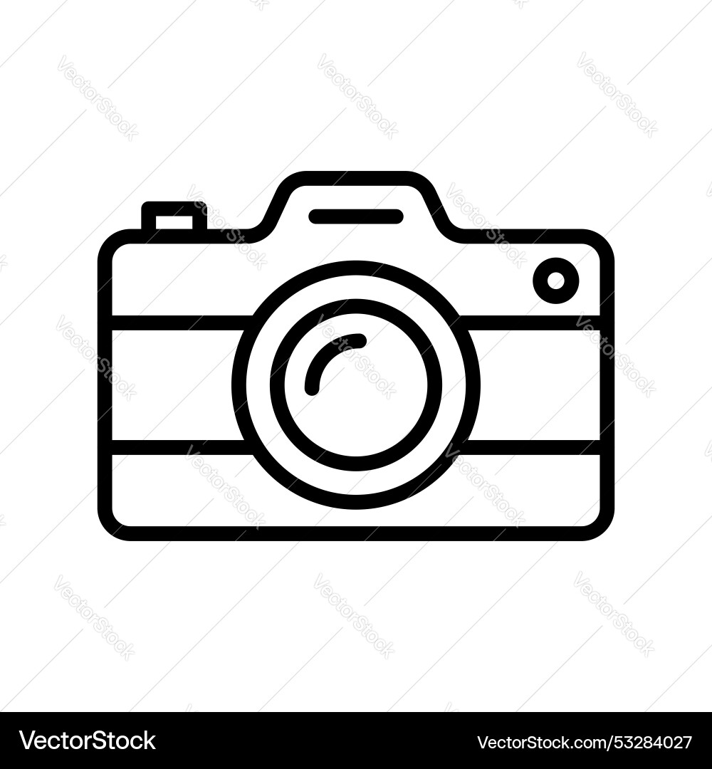 Camera icon outline style design isolated Camera icon outline style design isolated vector image