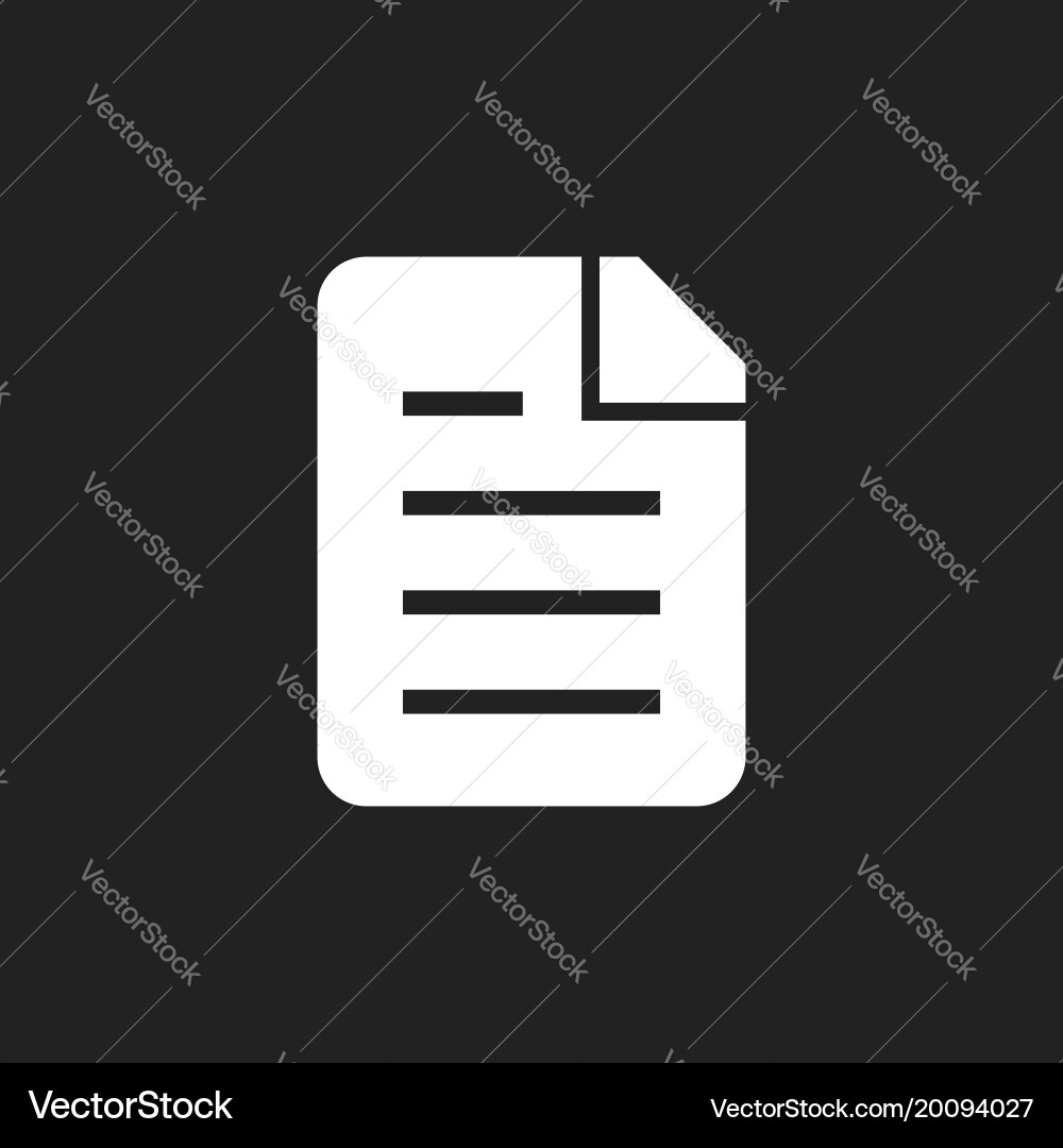 Document flat icon archive data file symbol logo Vector Image
