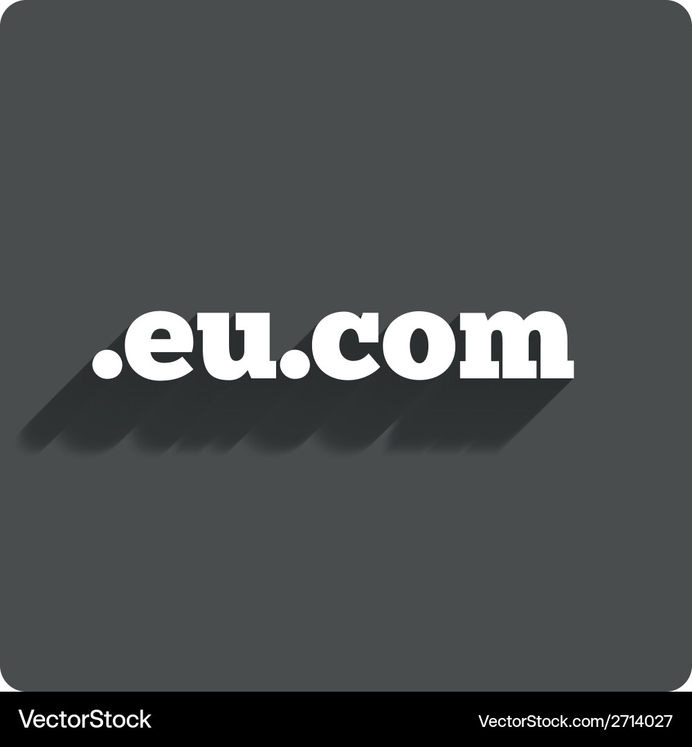 Domain eucom sign icon internet subdomain vector image