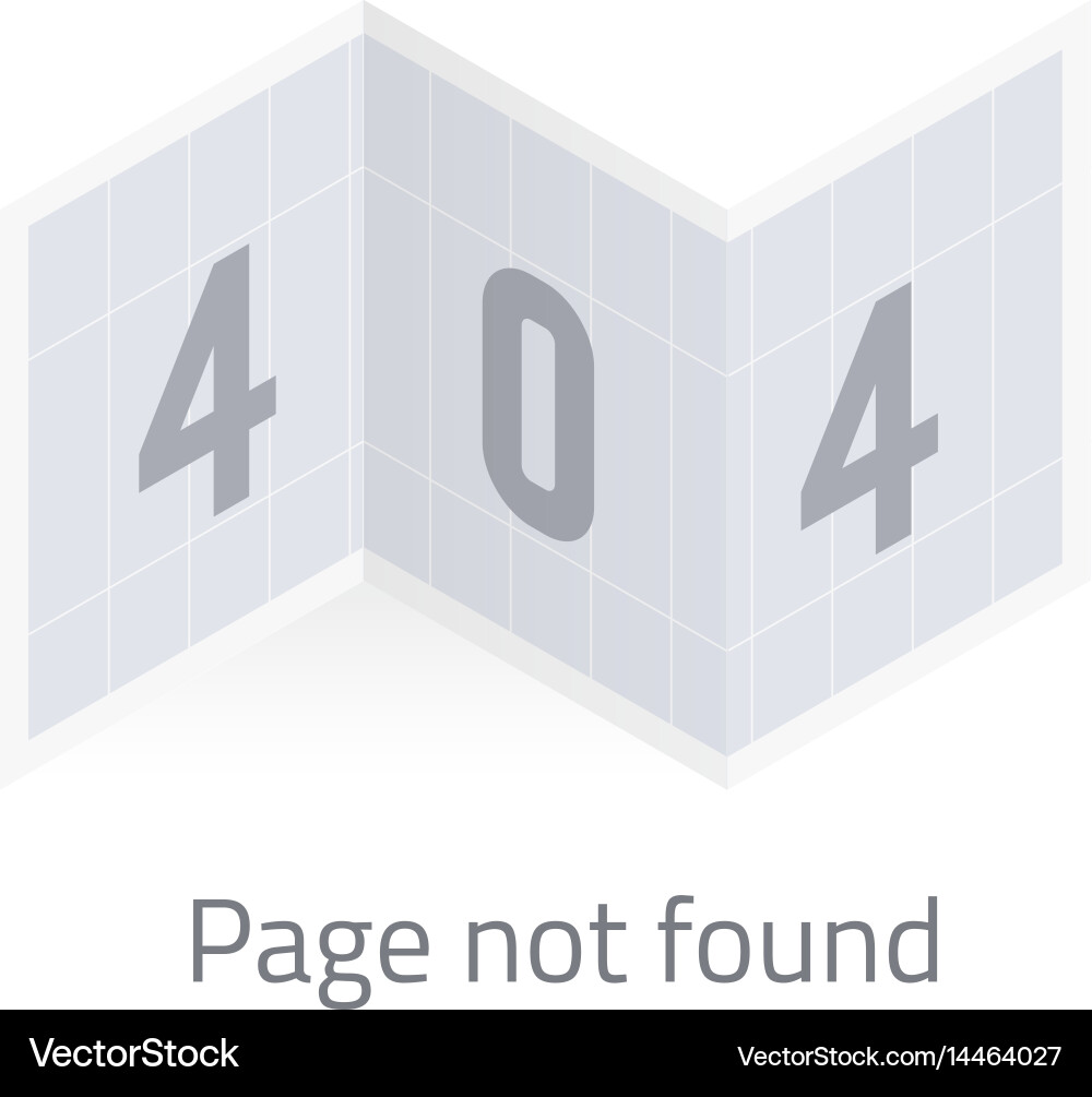 Error 404 Page - Website Not Found Vector Image