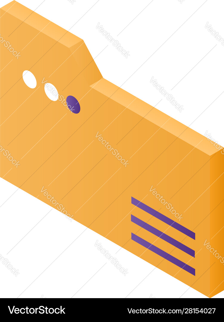 File folder icon isometric style Vector Image