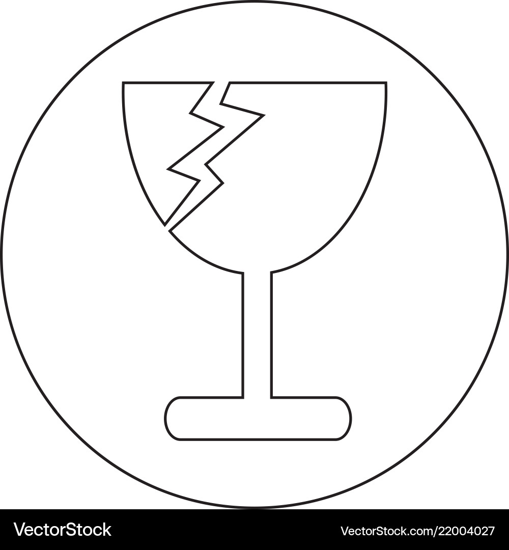 Fragile icon Vector Image