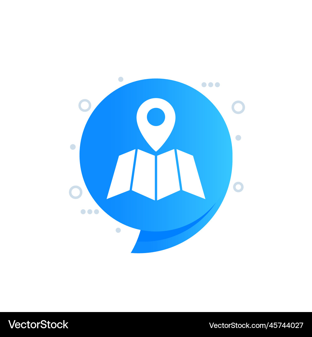 Map icon for web Vector Image