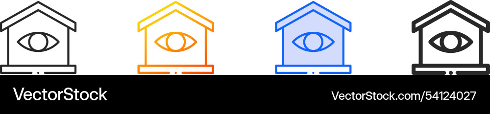 Monitoring iconthin linear gradient blue stroke Monitoring iconthin linear gradient blue stroke vector image